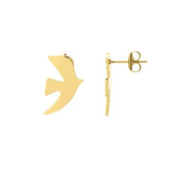 Boucles Samoa acier doré or