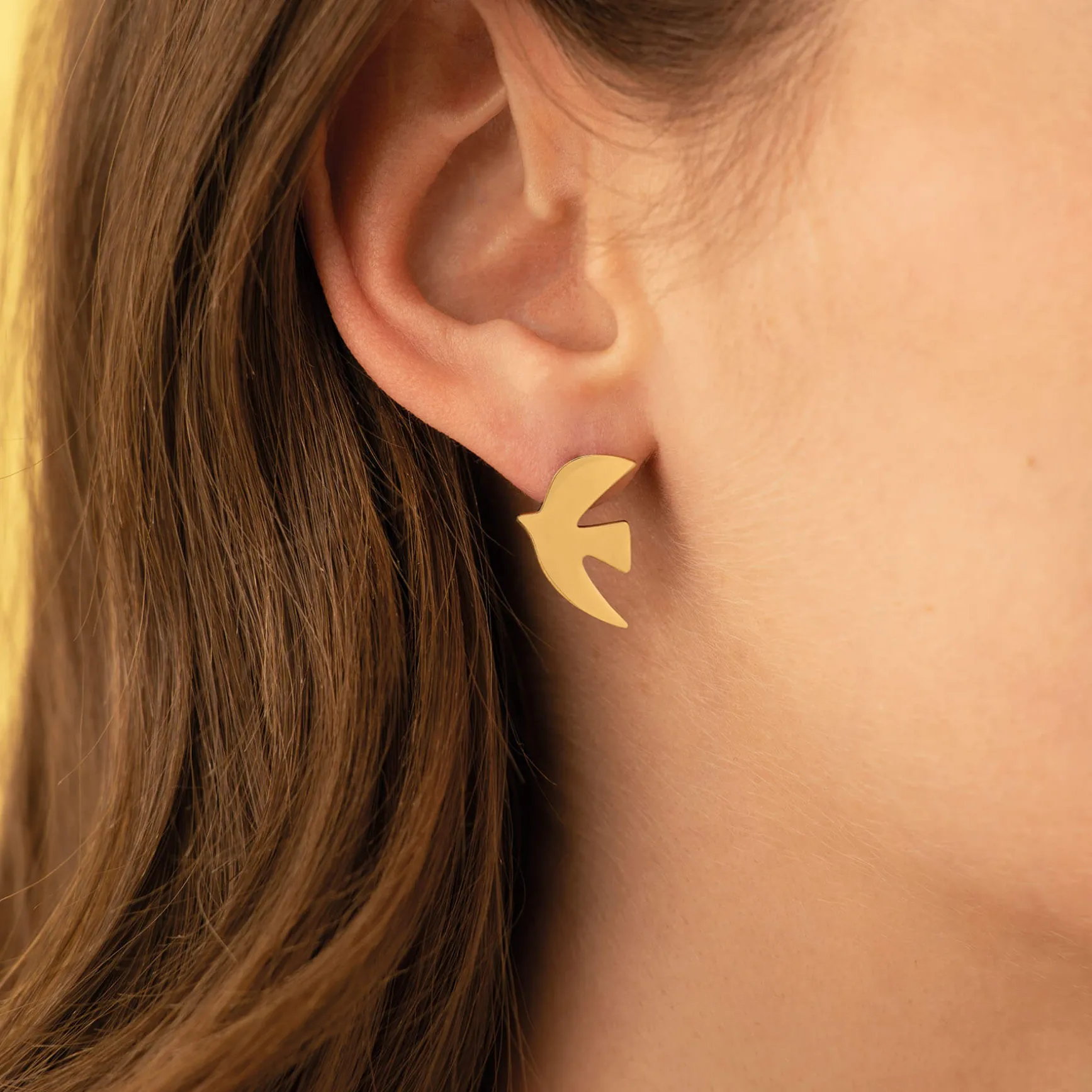 Boucles Samoa acier doré or