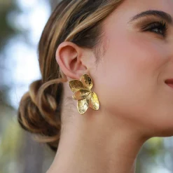 Boucles Sofia acier doré or