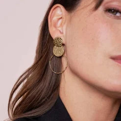 Boucles Solara acier doré or