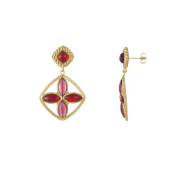 Boucles Séville acier doré or rose