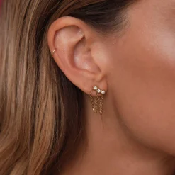Boucles Trio zircons blancs