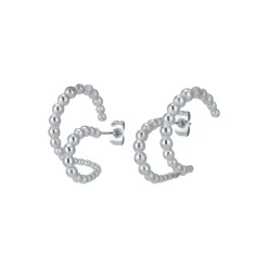 Boucles Twist acier argenté