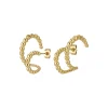 Boucles Twist acier doré or