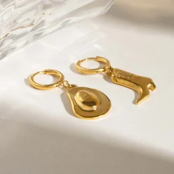 Boucles Western acier doré or