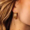 Boucles Zéfir acier doré or