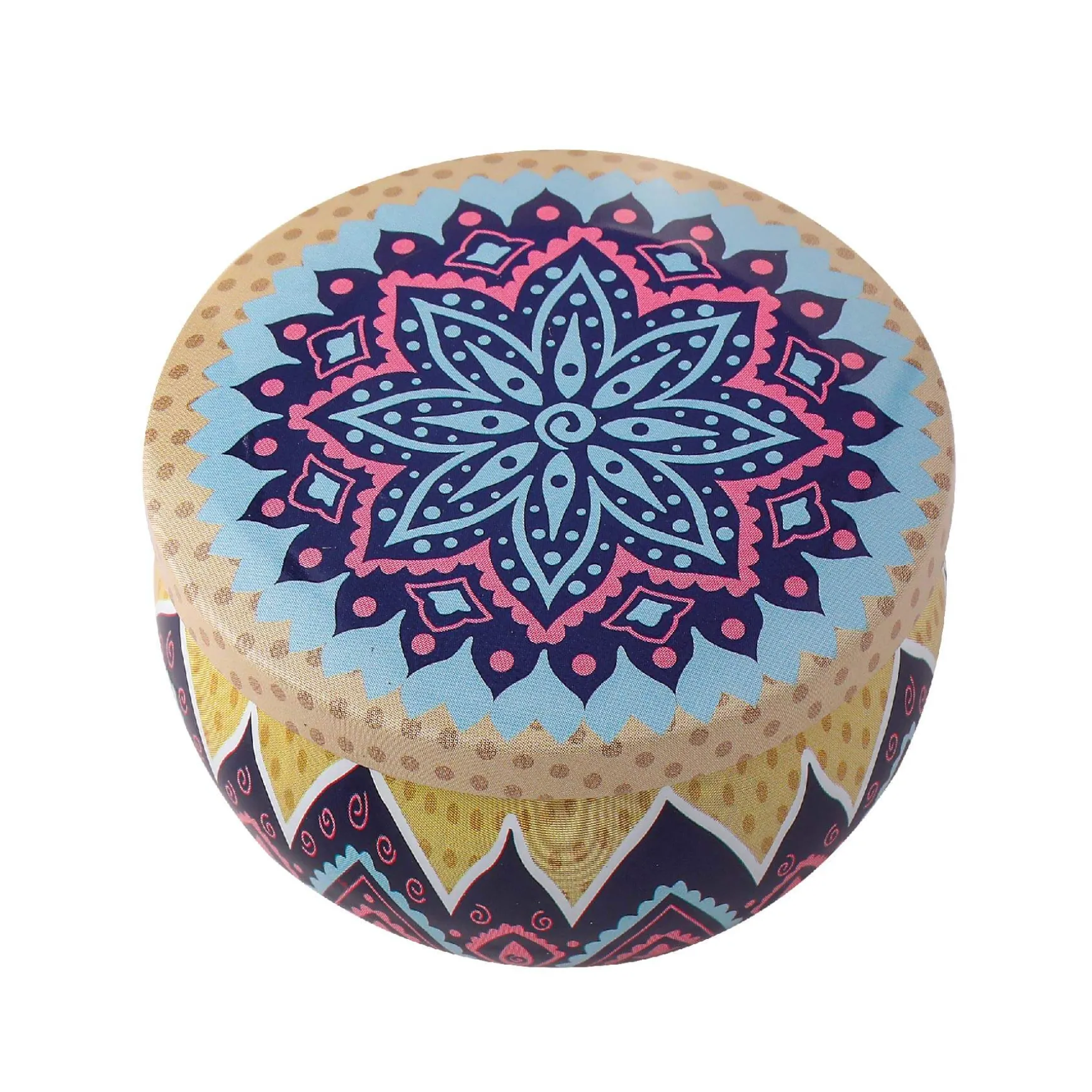 Bougie Mandala turquoise