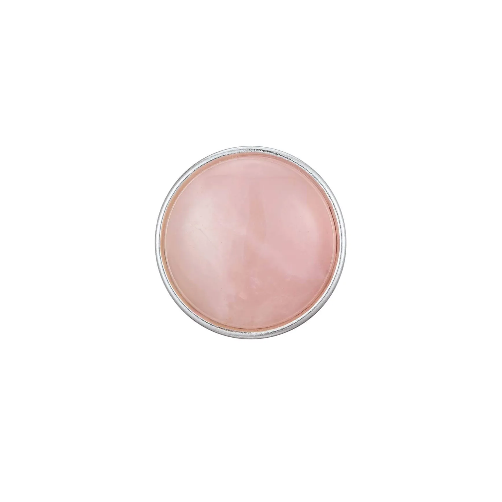 Bouton Snap Pierre Quartz rose
