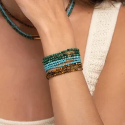 Bracelet 3 rangs Amour Œil de tigre