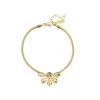 Bracelet Amélie acier doré or pierre Améthyste