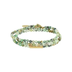 Bracelet Amour 3 rangs Pierres Pin Africain