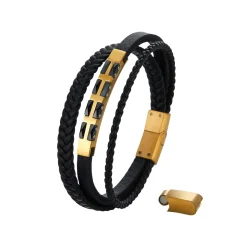 Bracelet Arthur acier doré or