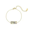 Bracelet Artiste bleu acier doré or