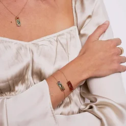 Bracelet Artiste rouge doré or