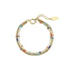 Bracelet Bilbao bleu acier doré or