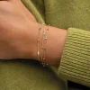 Bracelet Bilbao vert acier doré or