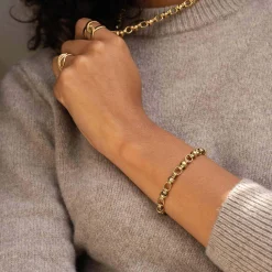 Bracelet Birdy acier doré or