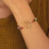 Bracelet Constance acier doré or multicolores