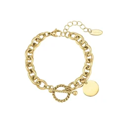 Bracelet Corazon acier doré or
