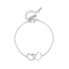 Bracelet cœurs entrelacés acier argenté