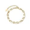 Bracelet double chaine dorée Luza Charms