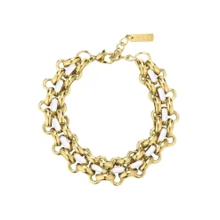 Bracelet Elira blanc acier doré or
