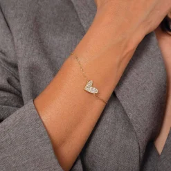 Bracelet Emmy acier doré or strass