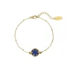 Bracelet Etoiles Lapis Lazuli acier doré or