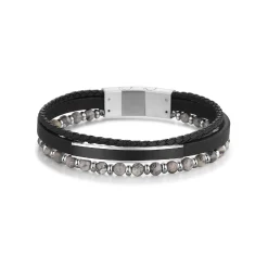 Bracelet Everest pierres agate grise