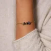 Bracelet Flavie acier doré or et pierres