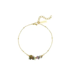 Bracelet Flavie acier doré or et pierres