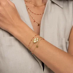 Bracelet Hestia acier doré or