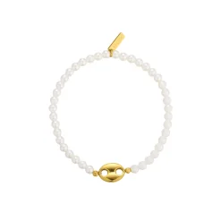 Bracelet Hinano verre acier doré or