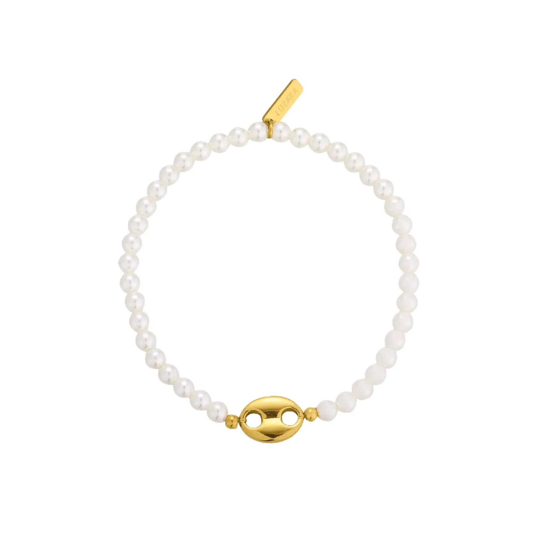 Bracelet Hinano verre acier doré or