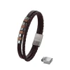 Bracelet Hugo acier marron