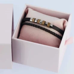 Bracelet Hugo acier marron