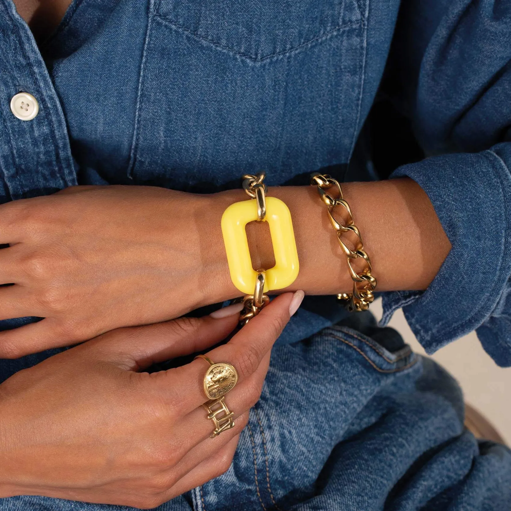 Bracelet Léonie jaune