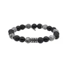Bracelet Lucas gris pierres naturelles