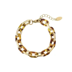 Bracelet Maille Dolceta acier doré or
