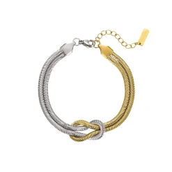 Bracelet maille Lucie doré et argenté