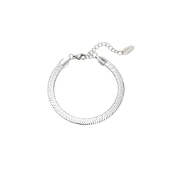 Bracelet maille plate acier