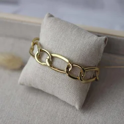 Bracelet Maillons acier doré or