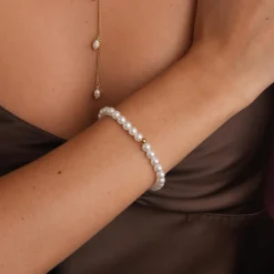 Bracelet Manava verre acier doré or