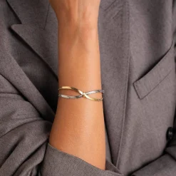 Bracelet Manille acier doré or