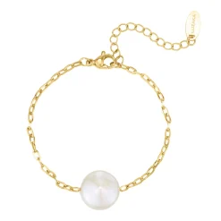 Bracelet Nacre acier doré or