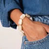 Bracelet Naomi blanc acier doré or