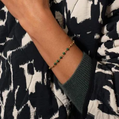 Bracelet Olga pierres acier doré or