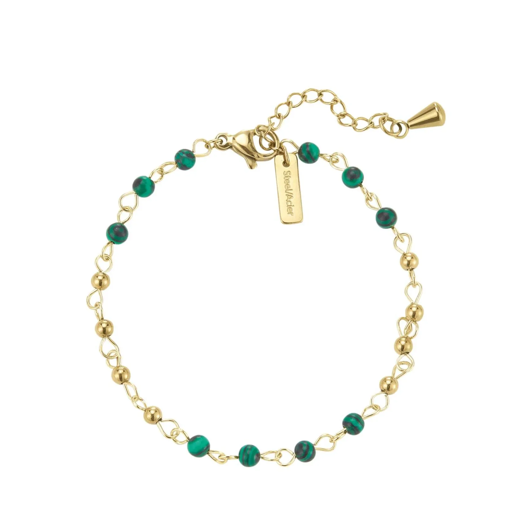 Bracelet Olga pierres acier doré or