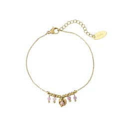 Bracelet Olia acier doré or et pierres