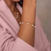 Bracelet Olivia acier doré or et nacre